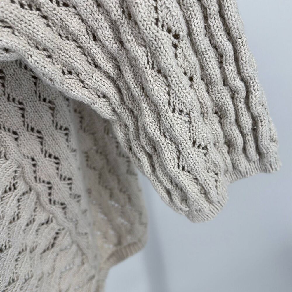 J.Jill Pointelle Open Front Drape Front Cardigan … - image 5